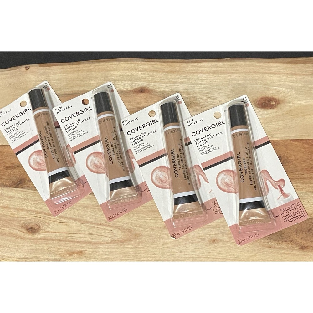 Covergirl TruBlend Super Stunner Liquid Strobing Highlighter 100 Warm Shimmer 4!